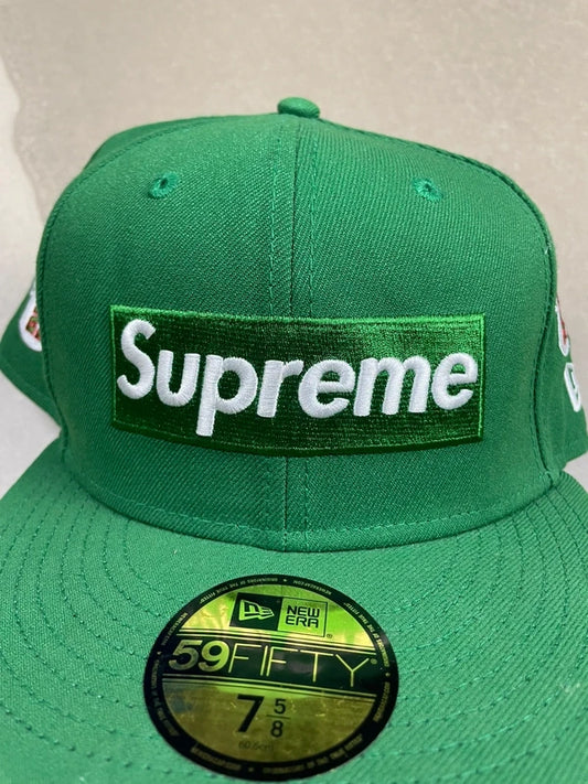 Supreme Jerseys Box Logo New Era Green (FW24) fitted hat(Str 7 5/8)
