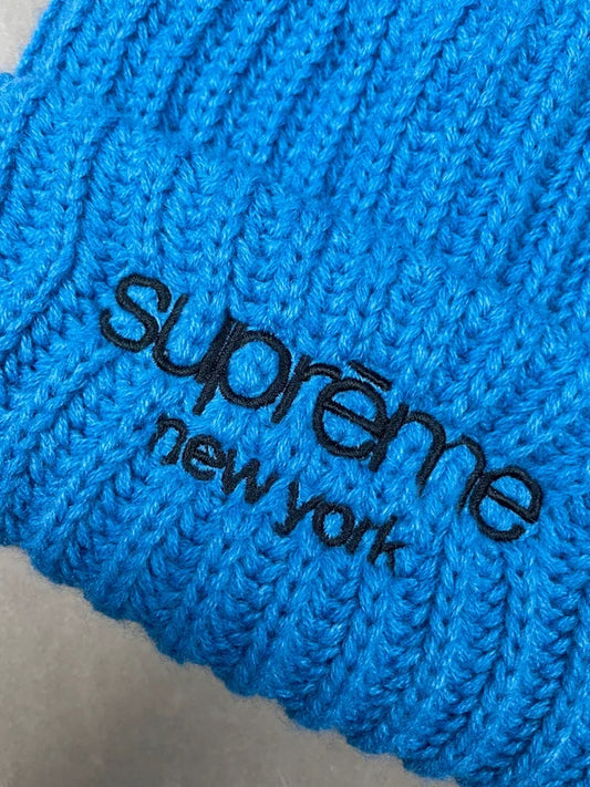 Supreme Classic Logo Chunky Ribbed Beanie(Str en størelse)