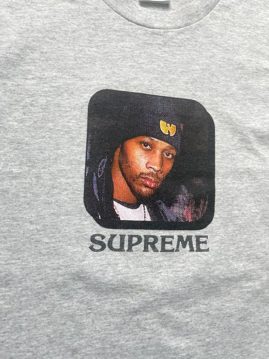 Supreme Wu-Tang Clan RZA Tee Ash Grey Men's - FW25(Størelse Small)