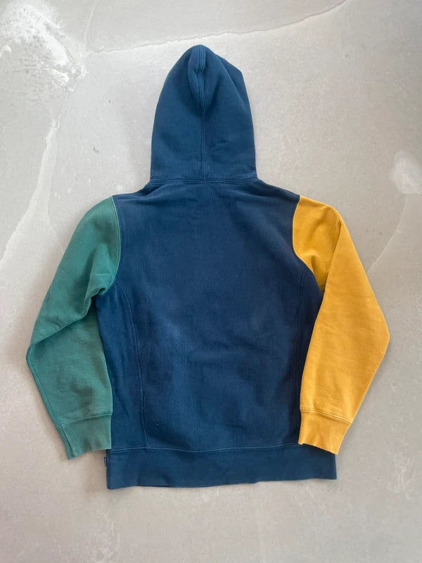 Supreme Color Blocked Arc Logo Hooded Sweatshirt (Størelse Medium)