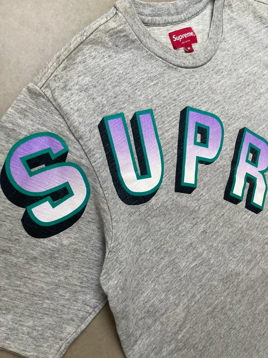 Supreme Gradient Arc Top Heather Grey Men's - SS18(Størelse Medium)
