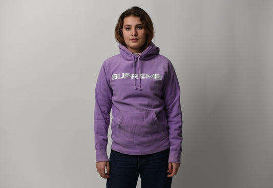 Supreme Sequin Logo Hooded Sweatshirt(Str Small)