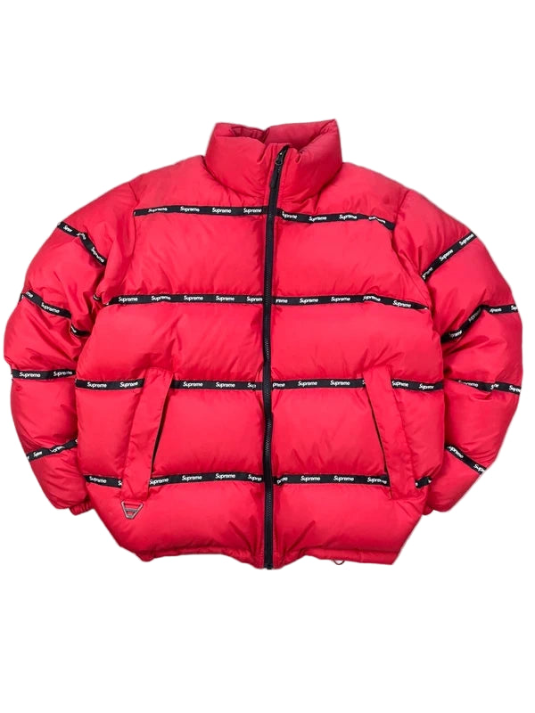 Supreme FW14 Logo Tape Puffer Jacket&nbsp;( Str L)