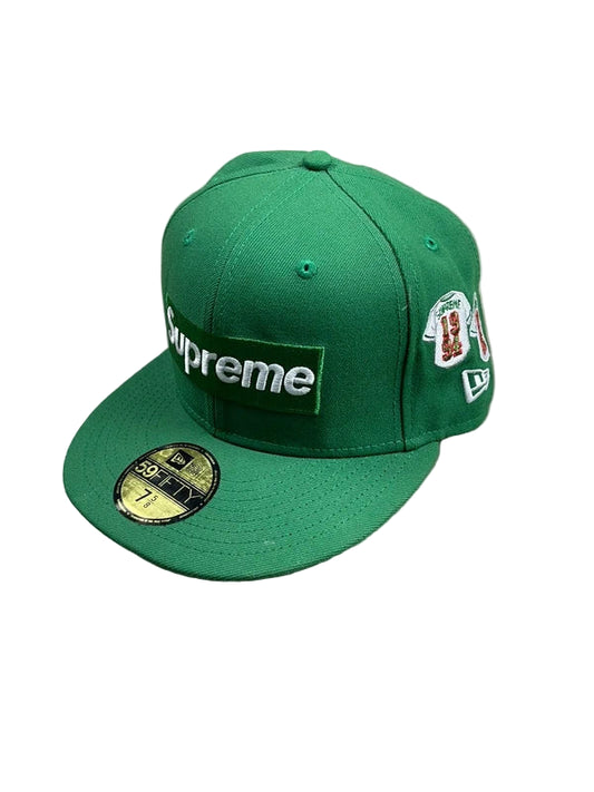 Supreme Jerseys Box Logo New Era Green (FW24) fitted hat(Str 7 5/8)