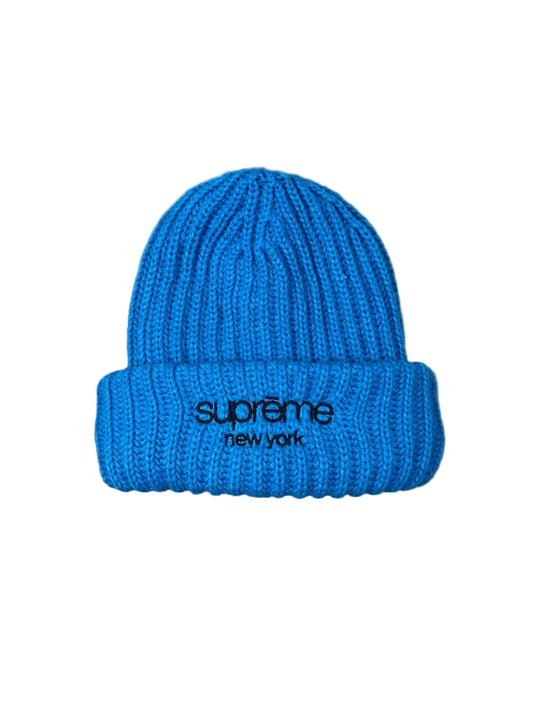 Supreme Classic Logo Chunky Ribbed Beanie(Str en størelse)