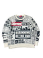 Supreme Newsprint Sweater White(Str Small)