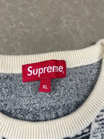 Supreme Newsprint Sweater White(Str Small)