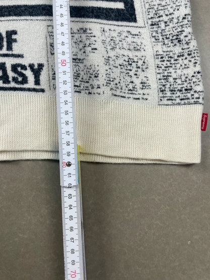 Supreme Newsprint Sweater White(Str Small)