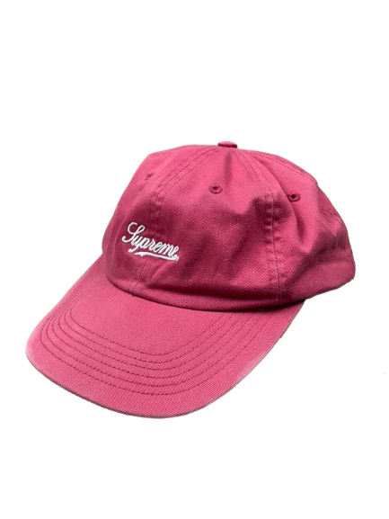 Supreme Script Logo 6-Panel Cap(Str en størelse)