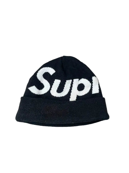 Supreme Big Logo Beanie Black(Str en størelse)