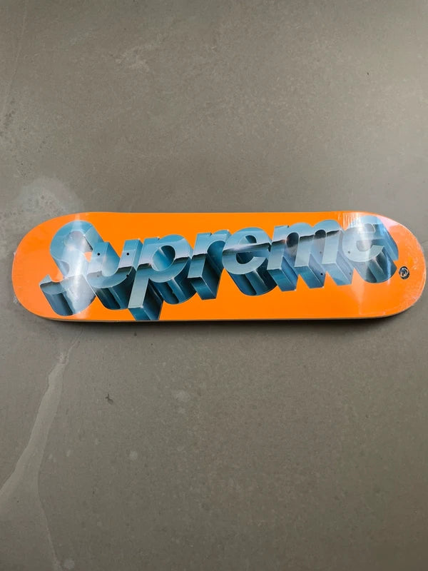 Supreme Chrome Logo Skateboard Deck Orange - SS20
