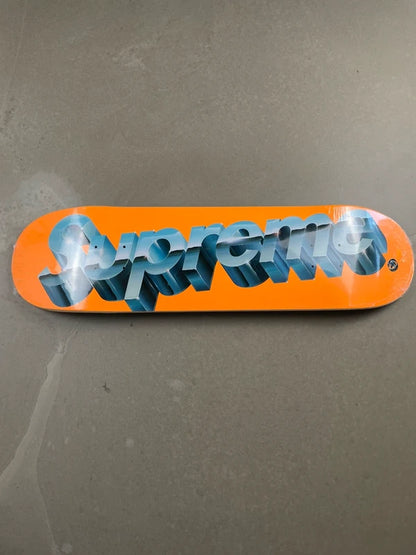 Supreme Chrome Logo Skateboard Deck Orange - SS20