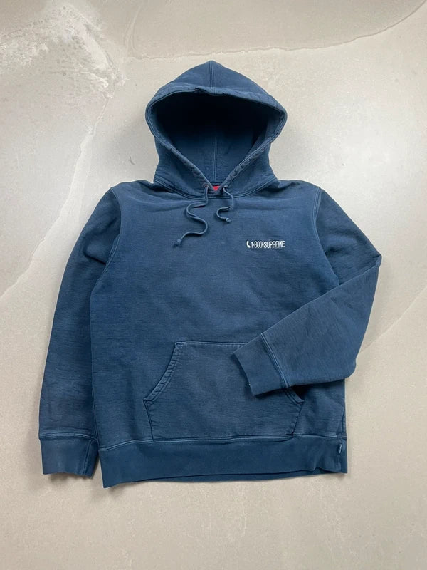 Supreme 1-800 Hooded Sweatshirt Black(Str Medium)