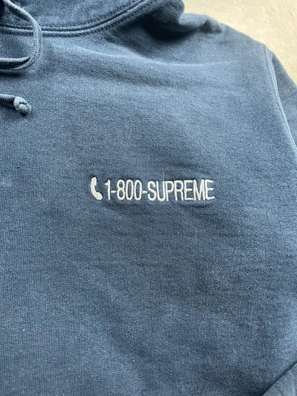 Supreme 1-800 Hooded Sweatshirt Black(Str Medium)