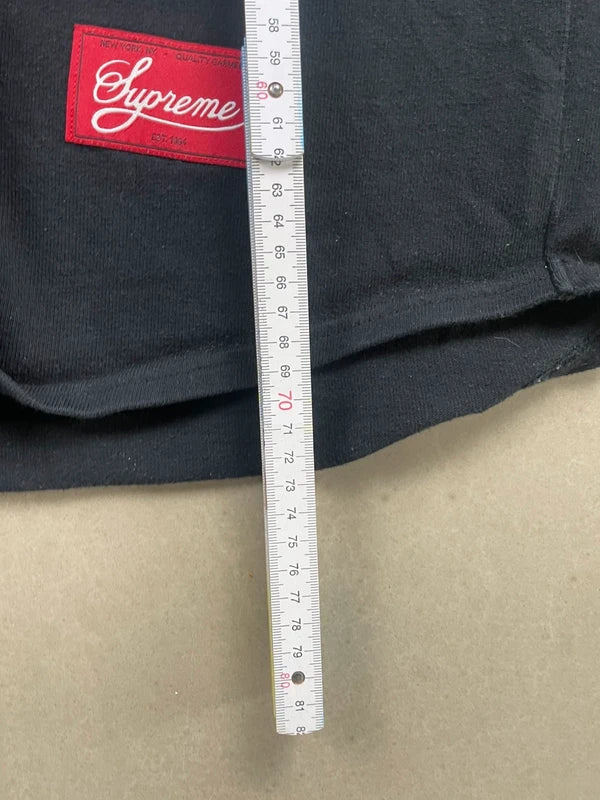 Supreme Color Blocked Baseball Top Black(Størelse Large)