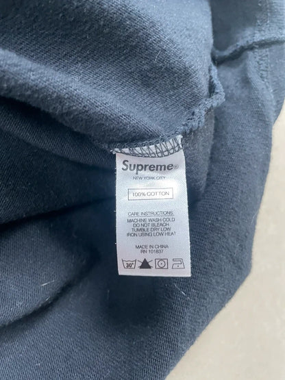 Supreme Color Blocked Baseball Top Black(Størelse Large)