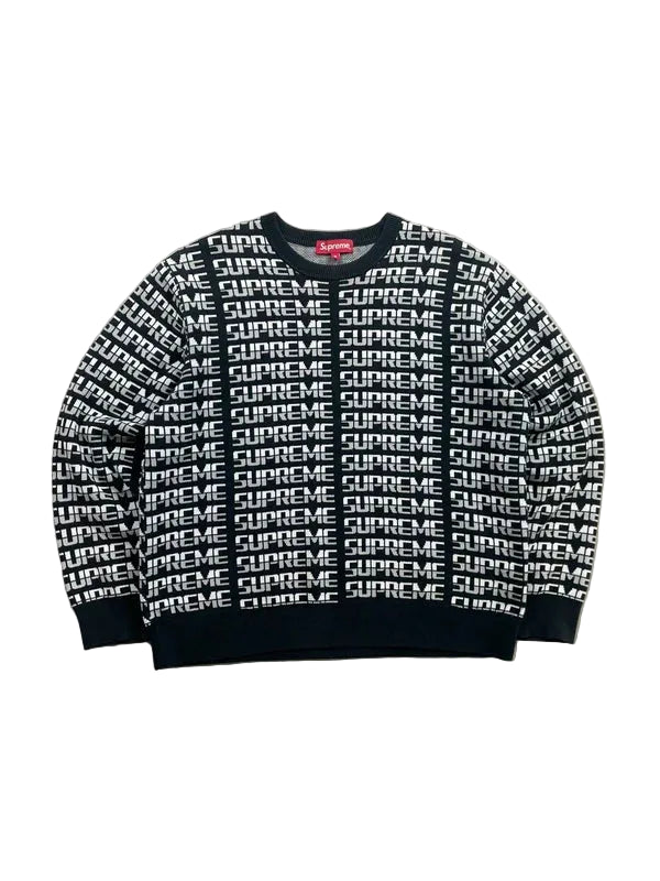 Supreme Repeat Sweater Black Hombre - FW17(Størelse Medium)