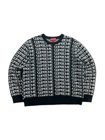 Supreme Repeat Sweater Black Hombre - FW17(Størelse Medium)