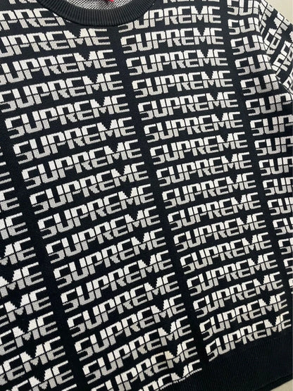 Supreme Repeat Sweater Black Hombre - FW17(Størelse Medium)