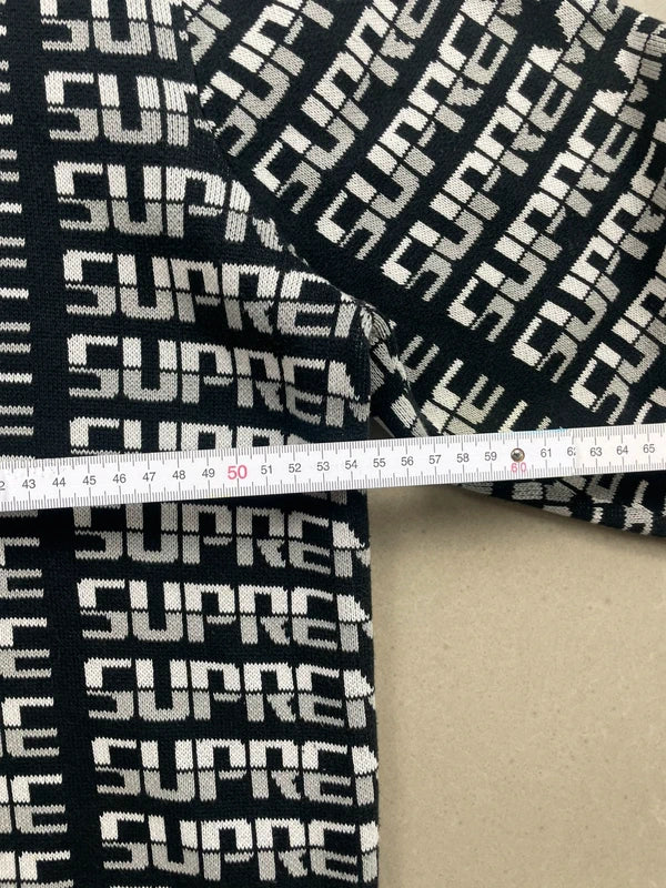 Supreme Repeat Sweater Black Hombre - FW17(Størelse Medium)