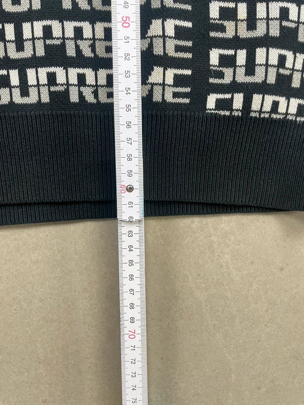 Supreme Repeat Sweater Black Hombre - FW17(Størelse Medium)