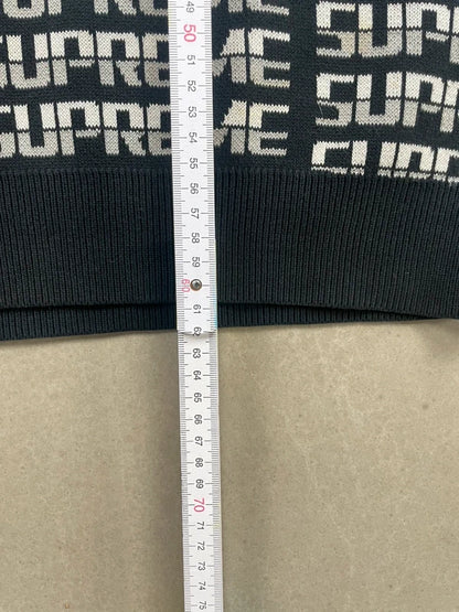 Supreme Repeat Sweater Black Hombre - FW17(Størelse Medium)