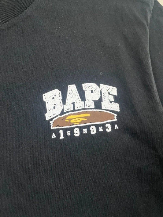 BAPE Hand Draw Relaxed Fit Tee 'Black(Størelse Medium)