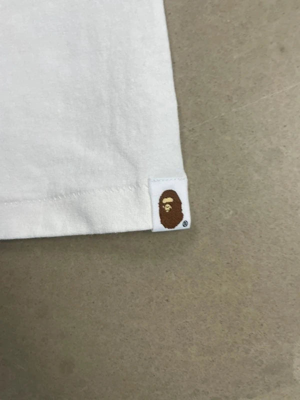 BAPE Color Camo Shark Tee White/Navy Men's - FW23(Størelse Medium)