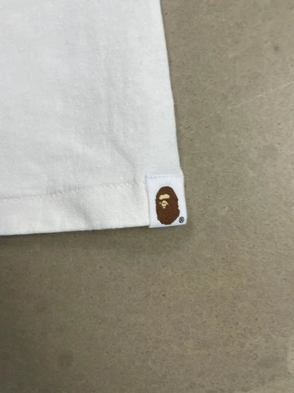 BAPE Color Camo Shark Tee White/Navy Men's - FW23(Størelse Medium)