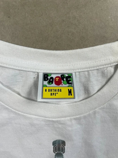 BAPE Color Camo Shark Tee White/Navy Men's - FW23(Størelse Medium)