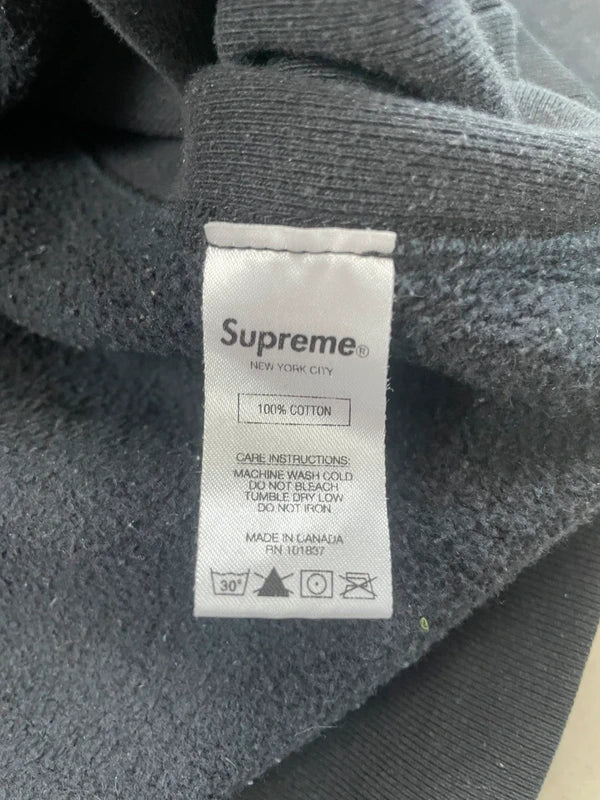 Supreme Chenille Hoodie FW19(Størelse Small)