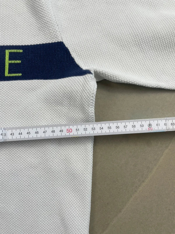 Supreme Logo Stripe Pique Crewneck FW16(Størelse Medium)