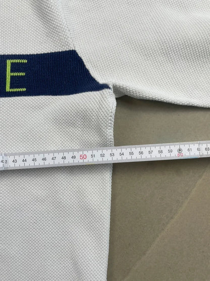 Supreme Logo Stripe Pique Crewneck FW16(Størelse Medium)