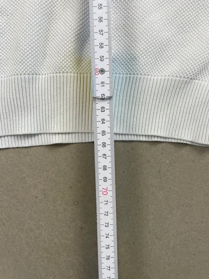 Supreme Logo Stripe Pique Crewneck FW16(Størelse Medium)
