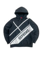 Supreme Diagonal Hooded Sweatshirt Black Men's - SS18(Størelse Medium)