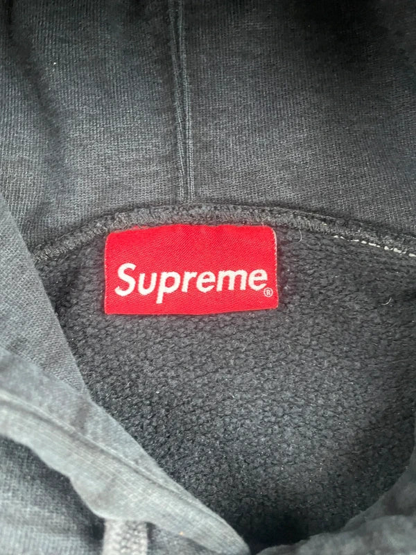 Supreme Diagonal Hooded Sweatshirt Black Men's - SS18(Størelse Medium)