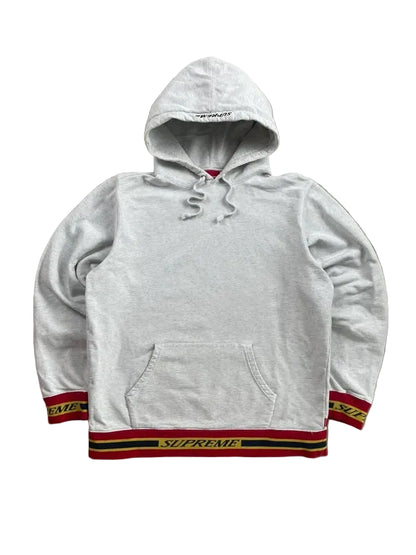 Supreme Striped Rib Hooded(Størelse Large