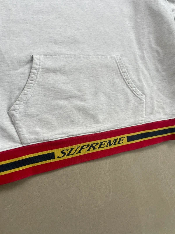 Supreme Striped Rib Hooded(Størelse Large