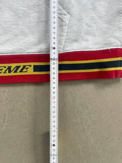 Supreme Striped Rib Hooded(Størelse Large