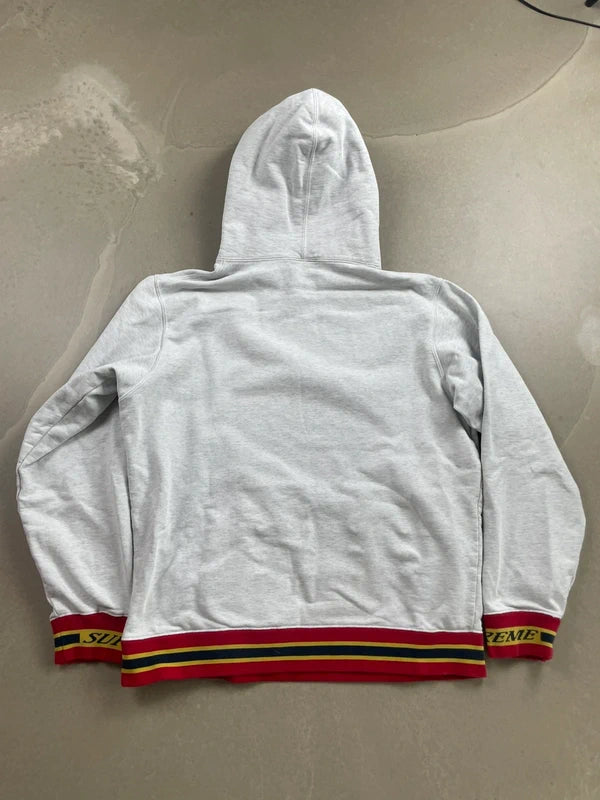 Supreme Striped Rib Hooded(Størelse Large