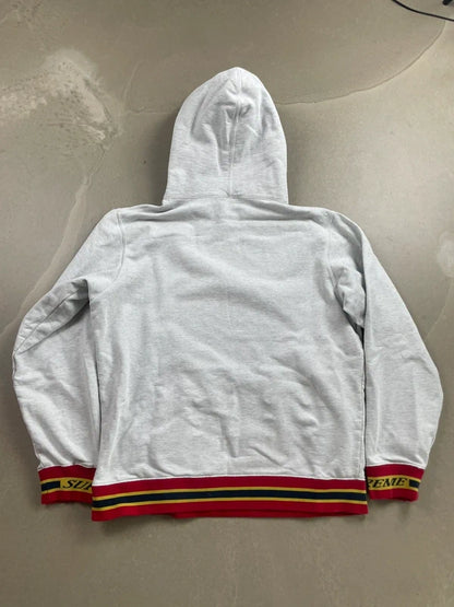 Supreme Striped Rib Hooded(Størelse Large