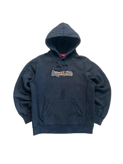 Supreme Gonz Logo Hooded Sweatshirt Black Men's - SS18(Størelse Medium)