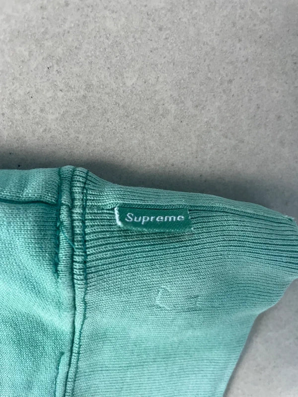 Supreme Metallic Rib Hooded Sweatshir(Størelse Large)