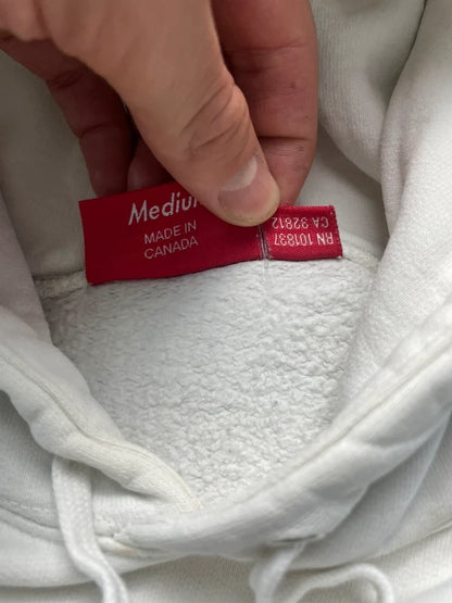 Supreme Full Stripe Supreme Hoodie(Størelse Medium)