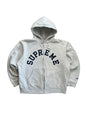 Supreme x Champion Zip Up Hooded Sweatshirt(Størelse Large)