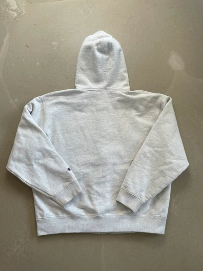 Supreme x Champion Zip Up Hooded Sweatshirt(Størelse Large)