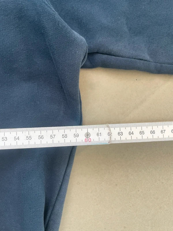 Supreme Striped Rib Hooded Sweatshirt Navy(Størelse Large)