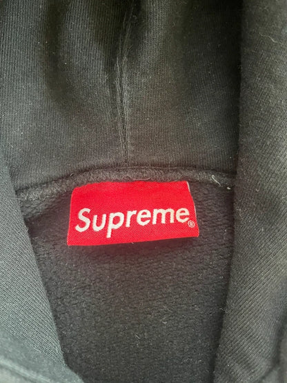 Supreme Diagonal Hooded Sweatshirt Black Men's - SS18(Størelse Large)