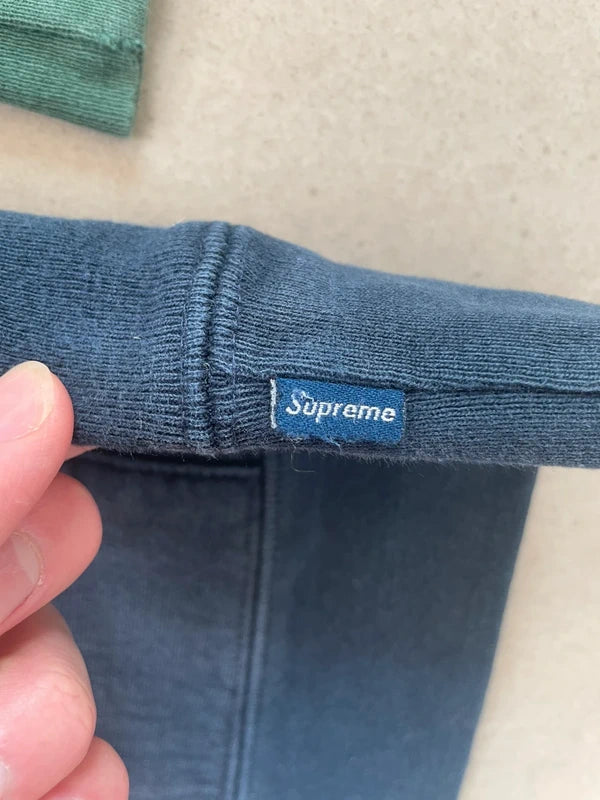 Supreme Color Blocked Arc Logo Hooded Sweatshirt (Størelse Medium)