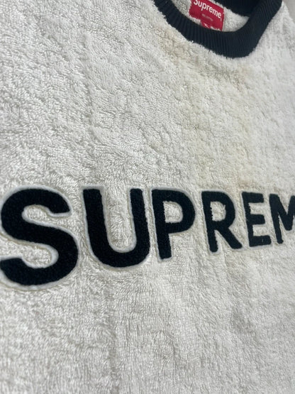 Supreme Terry Crewneck White Men's - SS17(Størelse X-Large)
